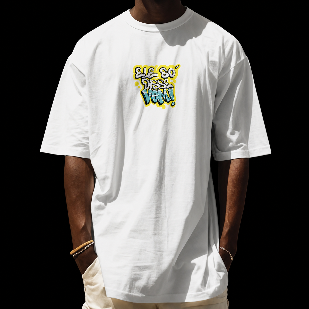 Camiseta Oversized Ele Só Disse Vem