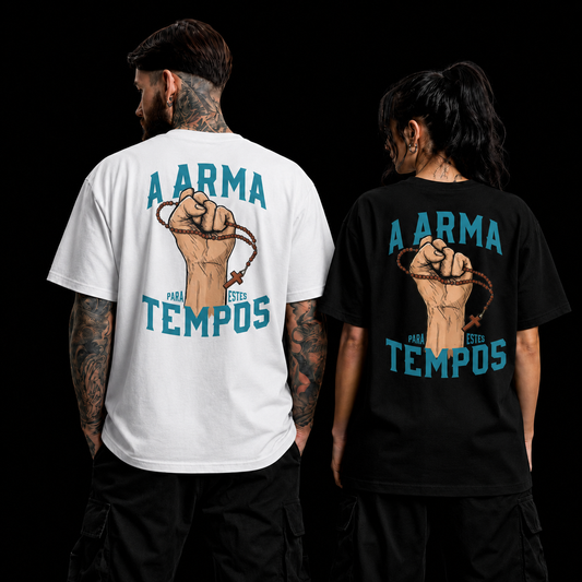 Camiseta Oversized Jesus Santo Terço