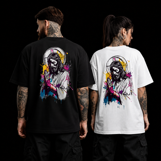 Camisa Oversized Jesus Cores