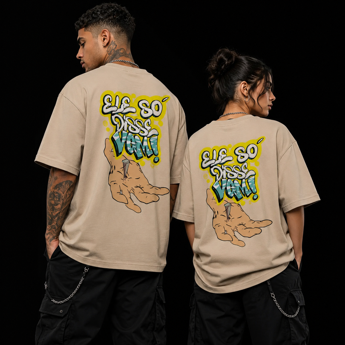 Camiseta Oversized Ele Só Disse Vem