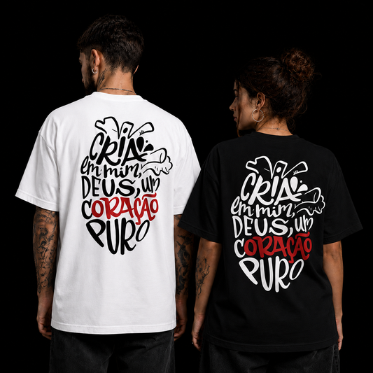 Camisa Jesus Oversized Coração Puro
