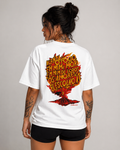 Camiseta Feminina Oversized Acenda O Fogo Em Mim