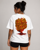 Camiseta Feminina Oversized Acenda O Fogo Em Mim