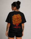 Camiseta Feminina Oversized Acenda O Fogo Em Mim