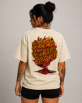 Camiseta Feminina Oversized Acenda O Fogo Em Mim