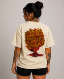 Camiseta Feminina Oversized Acenda O Fogo Em Mim