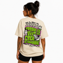 Camiseta Feminina Oversized Porque Ele Vive Cristã