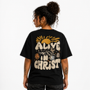 Camiseta Feminina Oversized Cristã Alive Fl