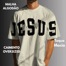 Camiseta Oversized Jesus Peito E Mangas