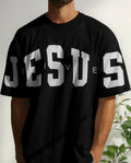 Camiseta Oversized Jesus Peito E Mangas