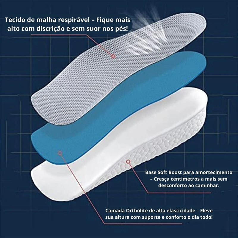 HeightMax Pro – Palmilha de Aumento de Altura Invisível