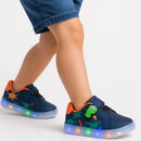 Tênis Infantil Dino Com Led Super Macio e Confortável